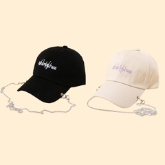 Hot selling fashion long chain letter baseball cap wholesale
