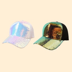 Hot selling sequined solid color cap sunscreen baseball cap wholesale