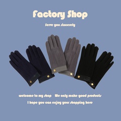 Koreanische Goldknopf Nicht-Fleece-Handschuhe winddichte Modehandschuhe Großhandel