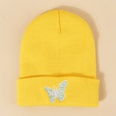 Hot selling fashion Pure color knitted embroidery butterfly warm woolen hat wholesalepicture32