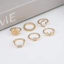Sistema vendedor caliente de los anillos de seis piezas de la hoja del amor de la luna del diamante de la modapicture11