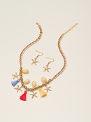 Hot selling fashion personality geometric rings necklace setpicture9