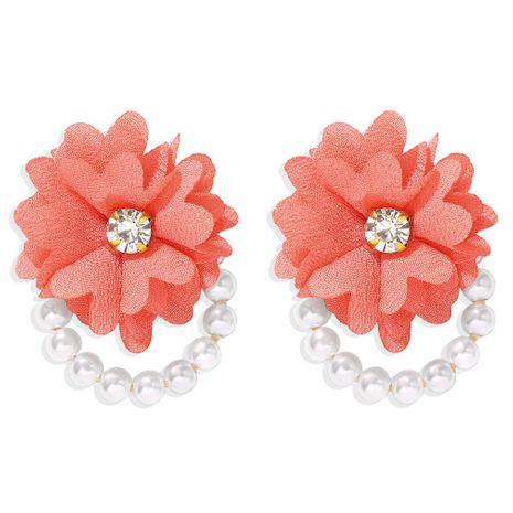 Hot selling fashion flower stud retro fabric jewelry earrings's discount tags