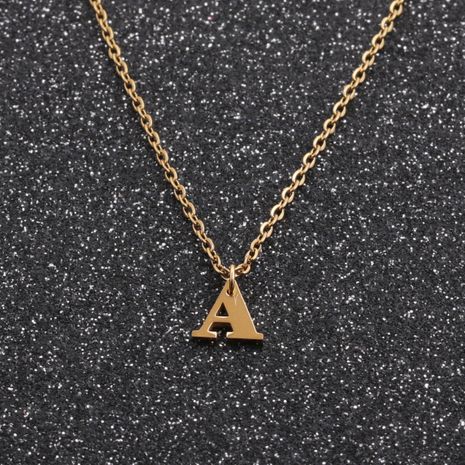 Hot-saling fashion New Geometric Simple Stainless Steel Letter Necklace's discount tags