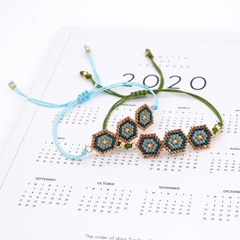 hot sale fashion simple wild geometric ethnic style rice bead braided bracelet