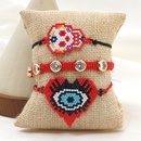 Miyuki rice bead woven jewelry hip hop style tide diamond skull braceletpicture7