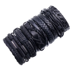 Fashion new retro woven mix and match jewelry simple multi-layer adjustable  bracelet