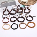 new retro woven leather wooden bead bracelet setpicture11