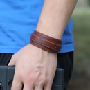 Fashion multilayer PU leather simple mens new punk style leather braceletpicture12