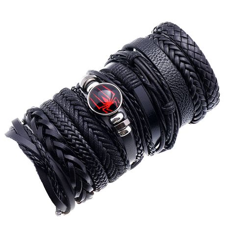 fashion retro woven leather multi-layer simple couple trendy bracelet  wholesale's discount tags