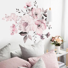 neue Wandaufkleber 30 Spezifikationen Aquarell rosa Blumengruppe Home Hintergrund Dekoration kann entfernt werden