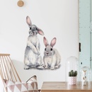 neue Wandaufkleber zwei niedliche Kaninchen Kinderzimmer Wohnkultur abnehmbare Wandaufkleberpicture10