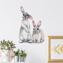 neue Wandaufkleber zwei niedliche Kaninchen Kinderzimmer Wohnkultur abnehmbare Wandaufkleberpicture11