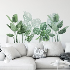 New Large Green Turtle Leaf Baseboard Wall Sticker Home Decoration Self-adhesive Painting