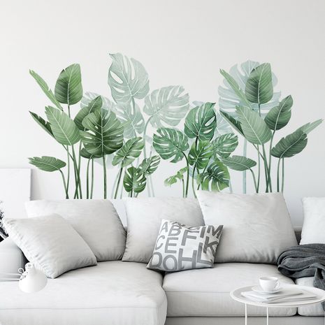 Neue große grüne Schildkröte Blatt Baseboard Wandaufkleber Home Decoration Selbstklebende Malerei's discount tags