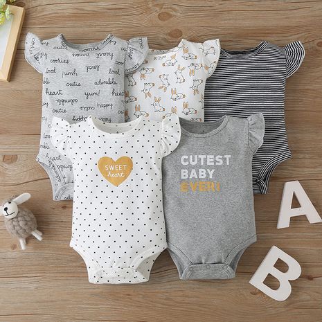 Summer baby romper five-piece combination wholesale NHLF259601's discount tags