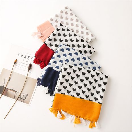 Hot selling fashion solid colour cotton and linen scarf's discount tags