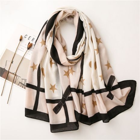  sweet bowknot warm shawl cotton and linen scraf NHGD259773's discount tags