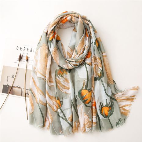 Hot selling fashion elegant cotton and linen scarf NHGD259775's discount tags