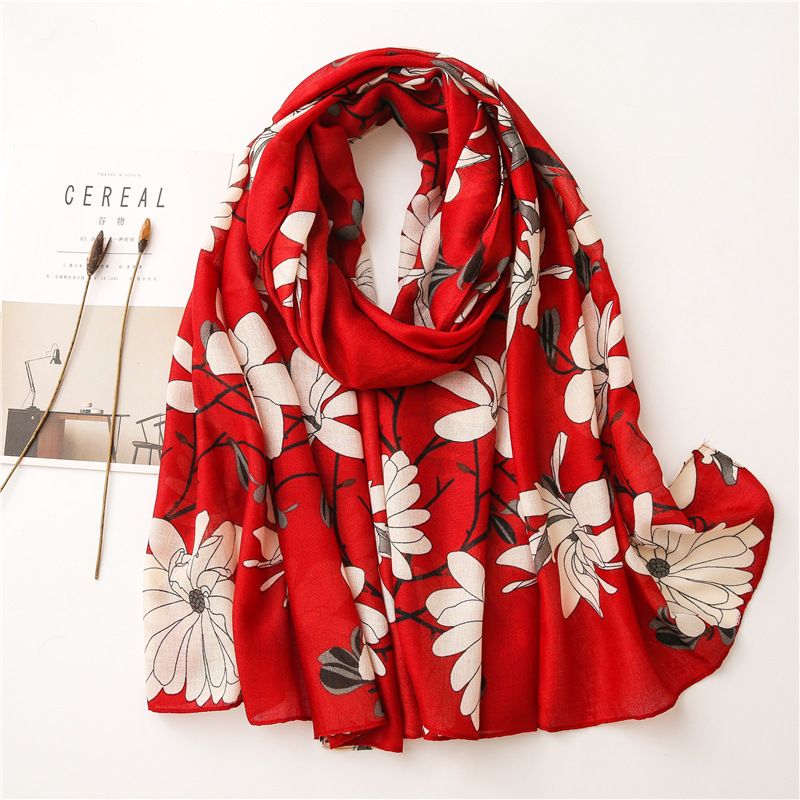 Hot selling cotton and linen travel shawl womens scarf