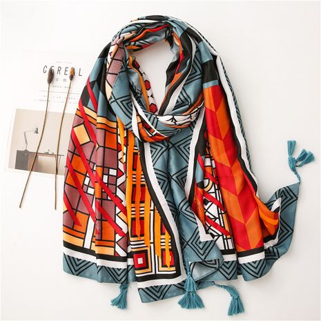 Hot selling fashion thick twill cotton printed ethnic scarf wholesale NHGD259796's discount tags