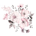 neue Wandaufkleber 30 Spezifikationen Aquarell rosa Blumengruppe Home Hintergrund Dekoration kann entfernt werdenpicture17