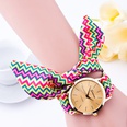 Fashion striped printed cloth belt ladies fashion watchpicture12