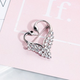 Hot selling heartshaped swan diamond brooch dress accessoriespicture8
