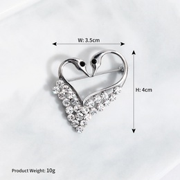 Hot selling heartshaped swan diamond brooch dress accessoriespicture11
