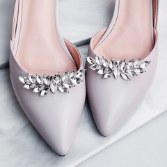 Vente chaude de mode en alliage de diamant chaussures fleur mariée accessoires de mariage
