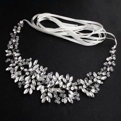 Mode Brautgürtel Pferdeauge Strass handgemachte Perlen Gürtel Brautkleid Accessoires