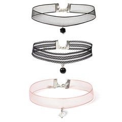 Lace Collar Women's Choker Collar Necklace Combination Set Hot-Selling