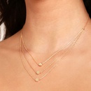 CrossBorder New Accessories European and American Foreign Trade Ins Online Influencer Necklace Female Personality MultiLayer Metal Sequins Pendant Clavicle Chainpicture7