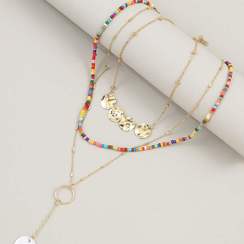 Bijoux Fantaisie Colliers | Bohme Longue Coquille De Riz Perle Multicouche Tendance Alliage Pendentif Collier Bijoux - WT68022