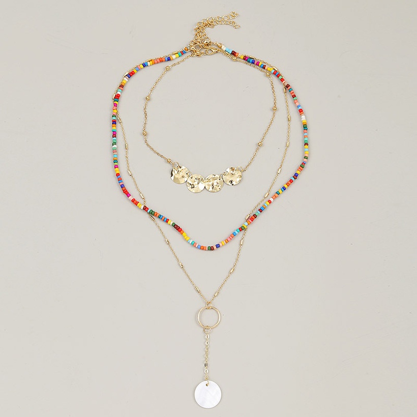 Bijoux Fantaisie Colliers | Bohme Longue Coquille De Riz Perle Multicouche Tendance Alliage Pendentif Collier Bijoux - WT68022