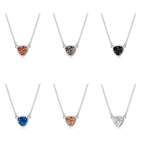 color resin imitation natural stone pendant popular crystal cluster necklace's discount tags