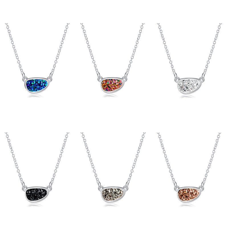 Fashion Crystal Cluster Necklace Imitation Natural Stone womens necklace