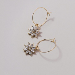 new fashion Flower Diamond Hot-Selling alloy earrings for women