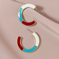 Fashion Metal Drop Oil Color Matching  alloy Earrings