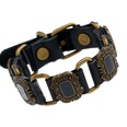 Leather Fashion Geometric bracelet  black NHPK1717blackpicture3