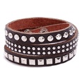 Leather Fashion Geometric bracelet  black NHPK1307blackpicture4