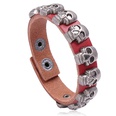 Leather Fashion Geometric bracelet  red NHPK1402redpicture6