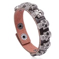 Leather Fashion Geometric bracelet  red NHPK1402redpicture10
