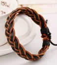 Leather Korea Geometric bracelet  Rope light brown NHPK1325Rope light brownpicture4