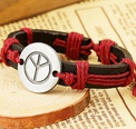Leather Fashion Geometric bracelet  Black line NHPK1278Black linepicture9