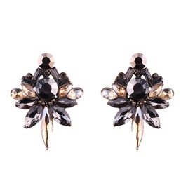Occident and the United States alloy Inlaid imitated crystal earring champagne  NHJQ7801picture6