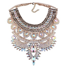 Occident and the United States alloy Rhinestone necklace Alloy  NHJQ7546picture3