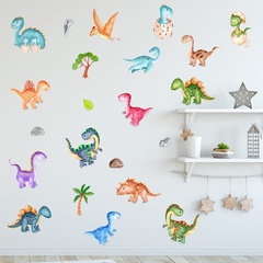 Bande dessinée monde des dinosaures stickers muraux personnalité chambre d'enfants décoration murale PVC autocollants amovibles