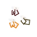 simple fashion geometric acrylic square exaggerated street shooting resin earringspicture10