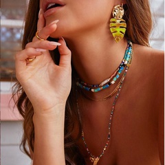 Douyin Gleichen Stil Internet-Promi-Schmuck necklace Türkis Kies kurze Halskette weibliche europäische und amerikanische grenz überschreitende heiße Accessoires